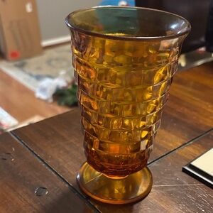 Amber Glass Goblet